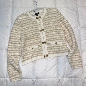 New Express boucle tweed sweater cardigan